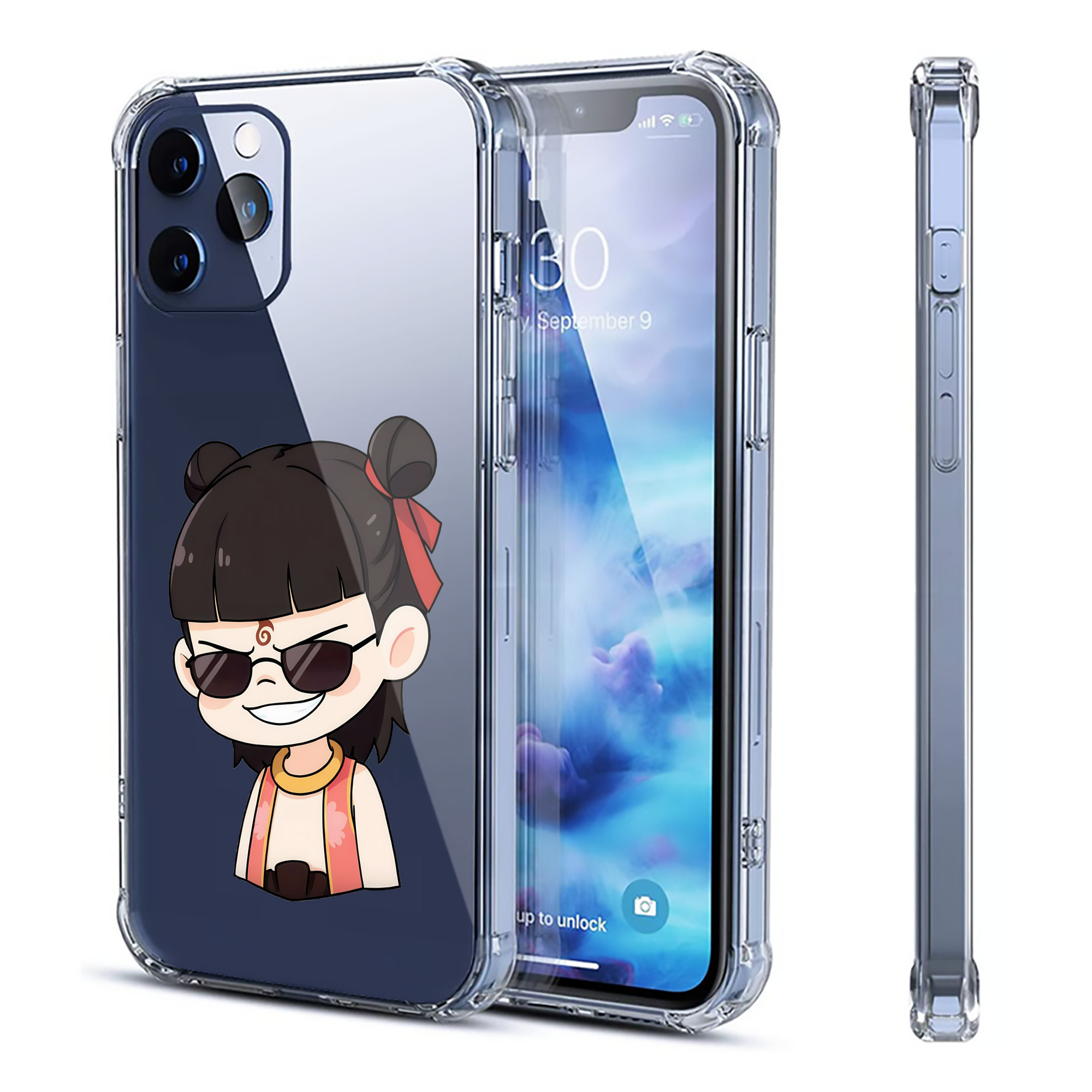 （画像用） Ne Zha 2 ナタ 魔童の大暴れ 【iPhone 12シリーズ対応】透明スマホケース（クリアソフトケース）